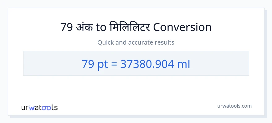 79 Pints बाट मिलिलिटर सम्म रूपान्तरण