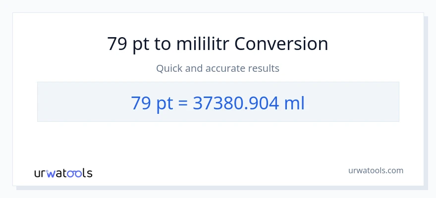 Konwersja 79 Pints do mililitry
