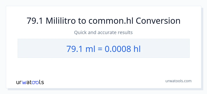 79.1 mga mililitro patungong Hls na conversion