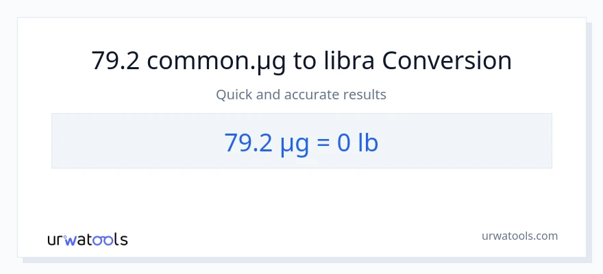 79.2 mga mikrogramo patungong Lbs na conversion