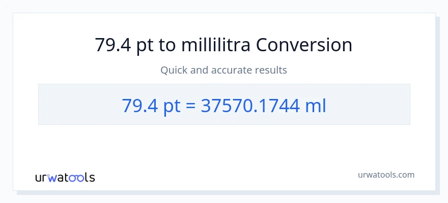 79.4 Pints - millilitraa muunnos