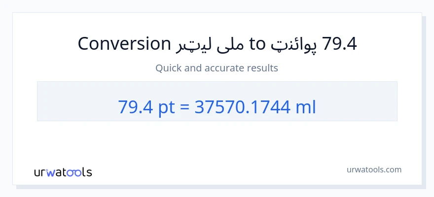 79.4 Pints ته ملی لیټرونه بدلون