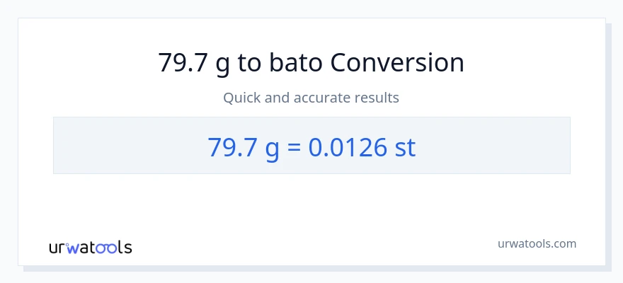 79.7 Gramo patungong Mga bato na conversion