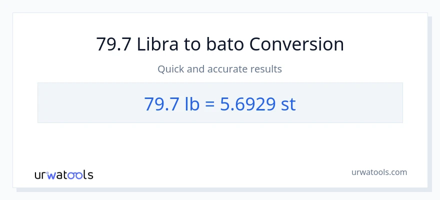 79.7 Lbs patungong Mga bato na conversion