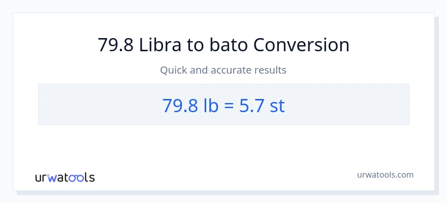 79.8 Lbs patungong Mga bato na conversion