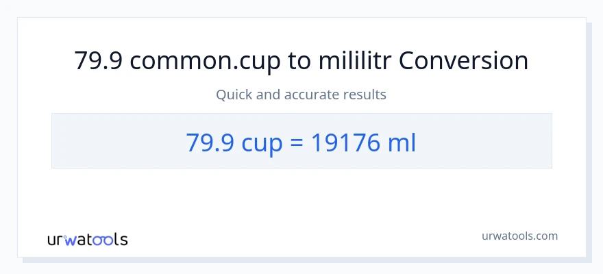 Konwersja 79.9 stan nietrzeźwy do mililitry