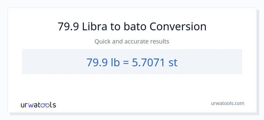 79.9 Lbs patungong Mga bato na conversion