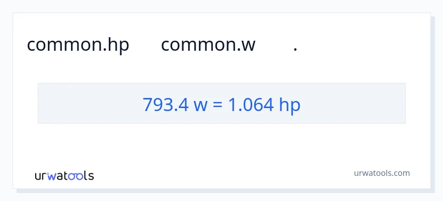 تبدیل 793.4 وات به اسب بخار
