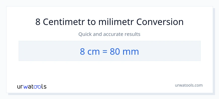 Konverze z Centimetry na milimetry: 8