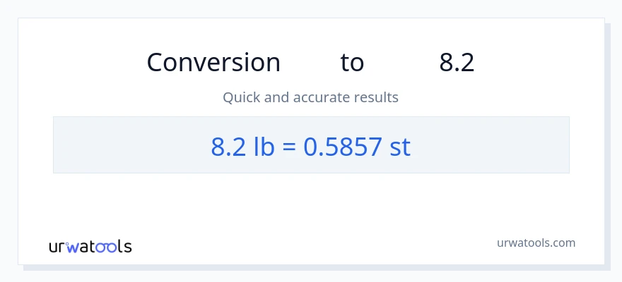 تبدیل 8.2 Lbs به سنگ‌ها