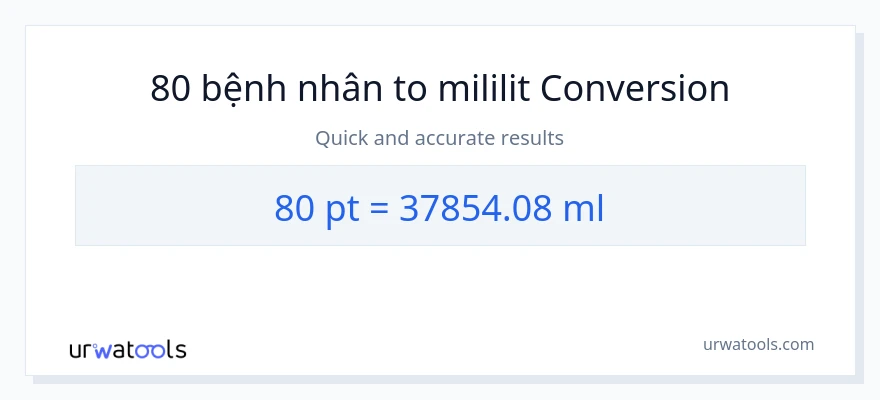 Chuyển đổi 80 Pints sang mililit