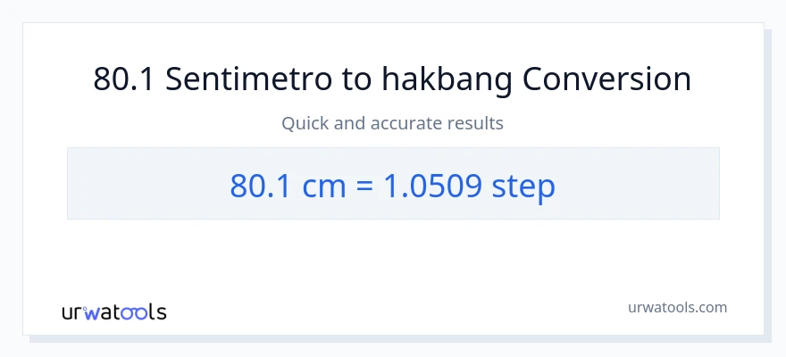 80.1 Mga Sentimetro patungong mga hakbang na conversion