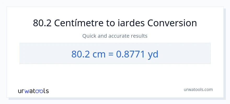 Conversió de 80.2 Centímetres a iardes