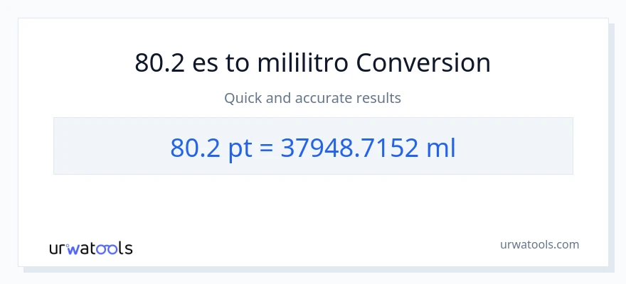 Conversión de 80.2 Pints a mililitros