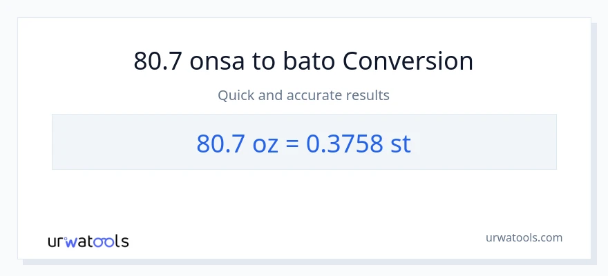 80.7 Mga onsa patungong Mga bato na conversion