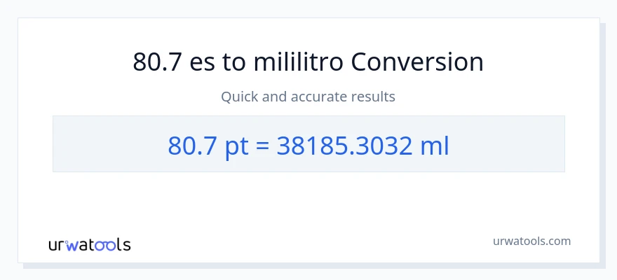 Conversión de 80.7 Pints a mililitros