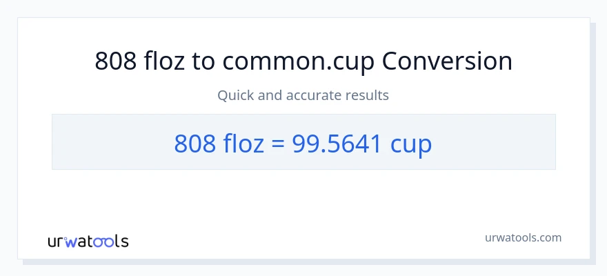 808 mga onsa ng likido patungong mga tasa na conversion