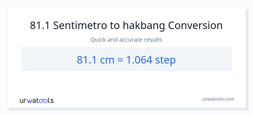 81.1 Mga Sentimetro patungong mga hakbang na conversion
