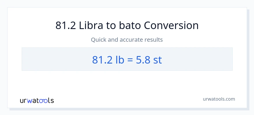 81.2 Lbs patungong Mga bato na conversion