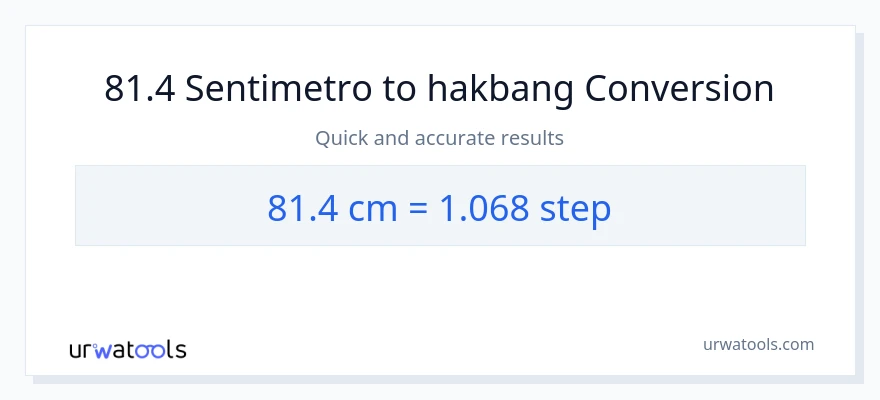 81.4 Mga Sentimetro patungong mga hakbang na conversion