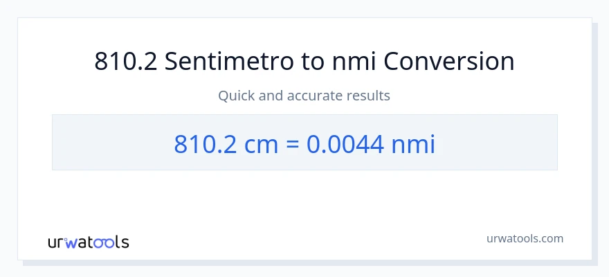 810.2 Mga Sentimetro patungong milyang nautikal na conversion
