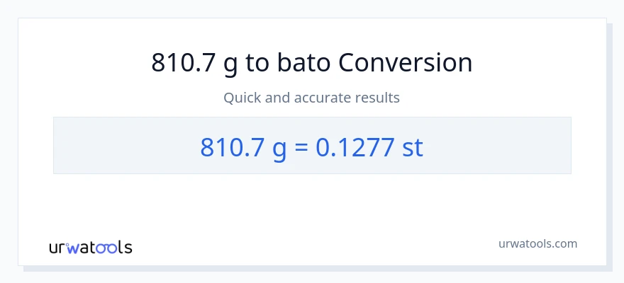 810.7 Gramo patungong Mga bato na conversion