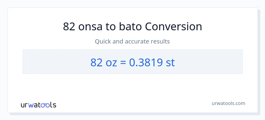 82 Mga onsa patungong Mga bato na conversion