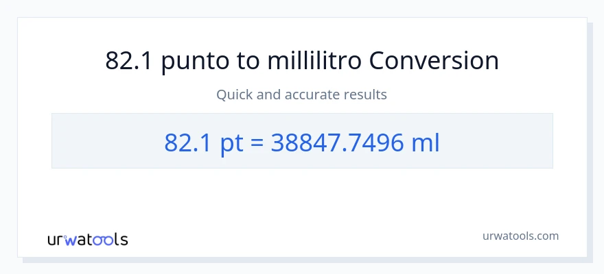 Conversione da 82.1 Pints a millilitri