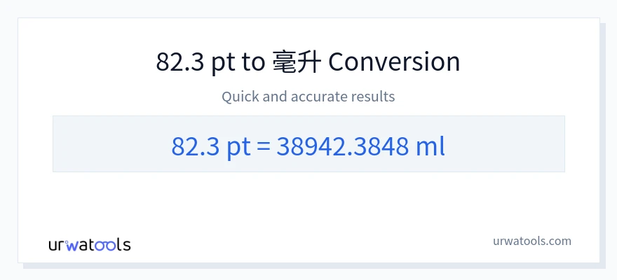 82.3 Pints 到 毫升 轉換