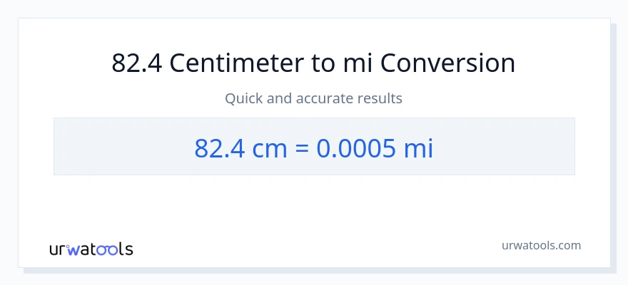 82.4 Centimeter til miles konvertering