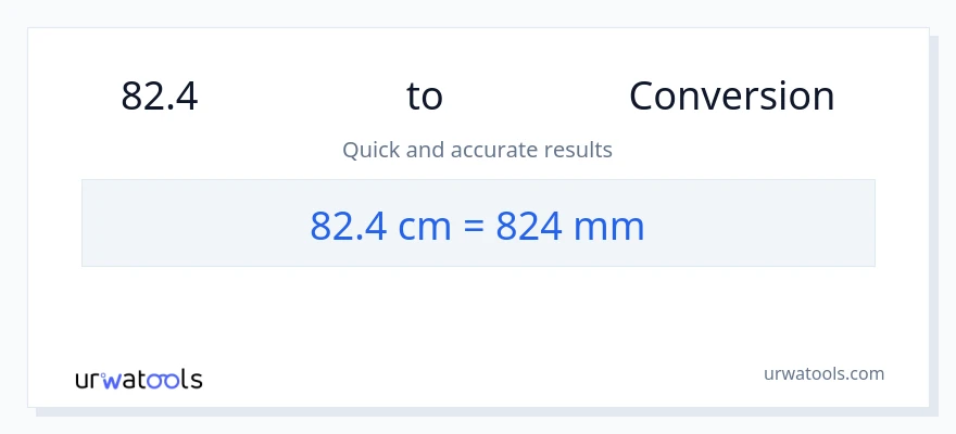 การแปลง 82.4 เซนติเมตร เป็น มิลลิเมตร