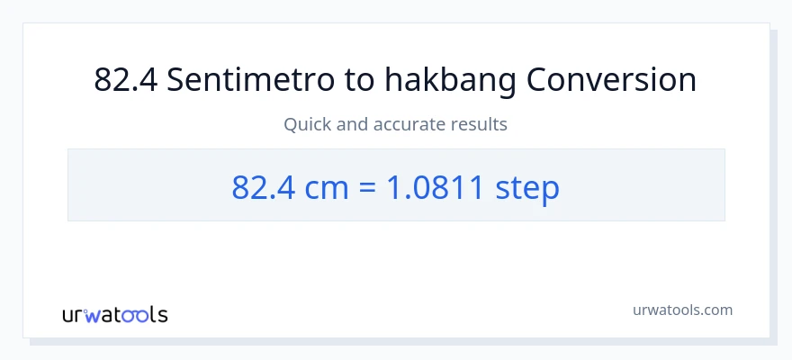 82.4 Mga Sentimetro patungong mga hakbang na conversion