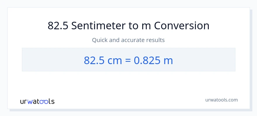 Penukaran 82.5 Sentimeter kepada Meter