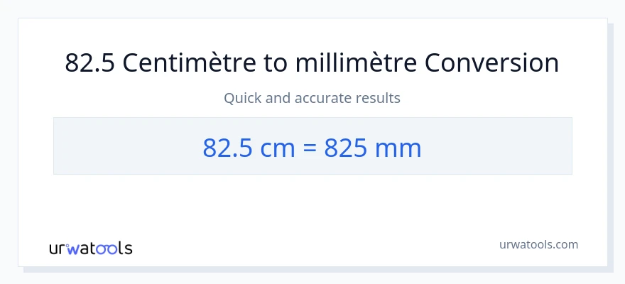 Conversion 82.5 Centimètres vers millimètres