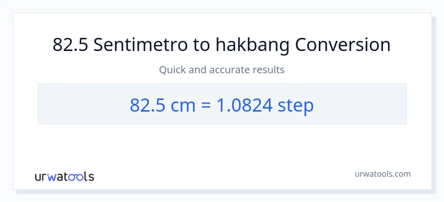 82.5 Mga Sentimetro patungong mga hakbang na conversion
