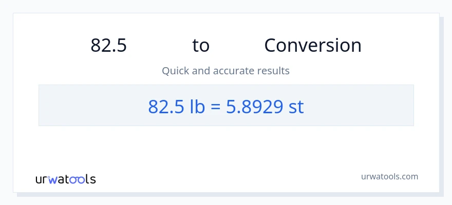 82.5 Lbs నుండి రాళ్ళు కు మార్పిడి