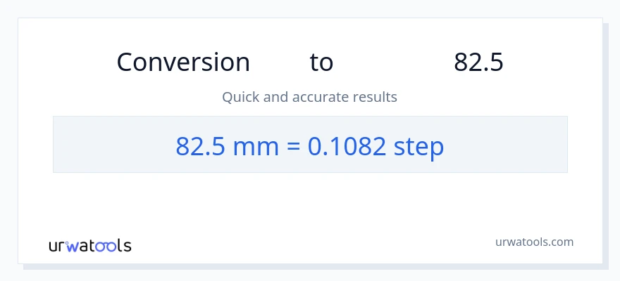 تبدیل 82.5 میلی‌متر به مراحل