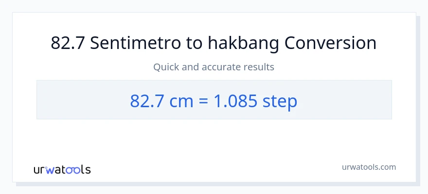 82.7 Mga Sentimetro patungong mga hakbang na conversion