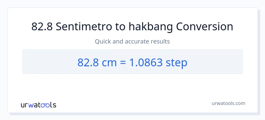 82.8 Mga Sentimetro patungong mga hakbang na conversion