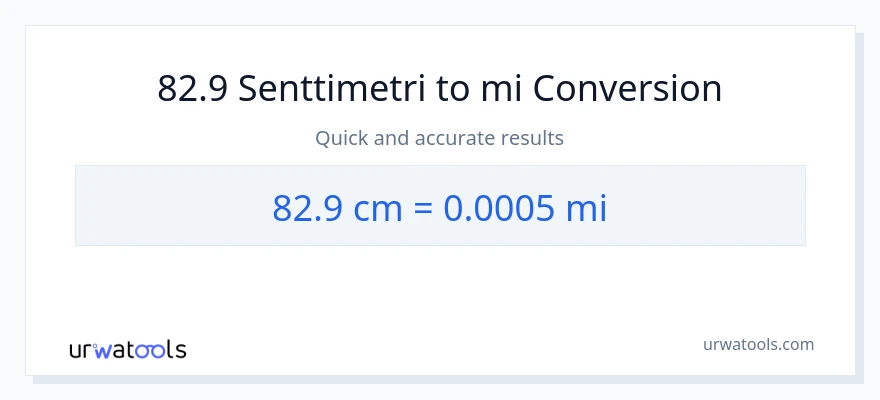 82.9 Senttimetrit - mailia muunnos