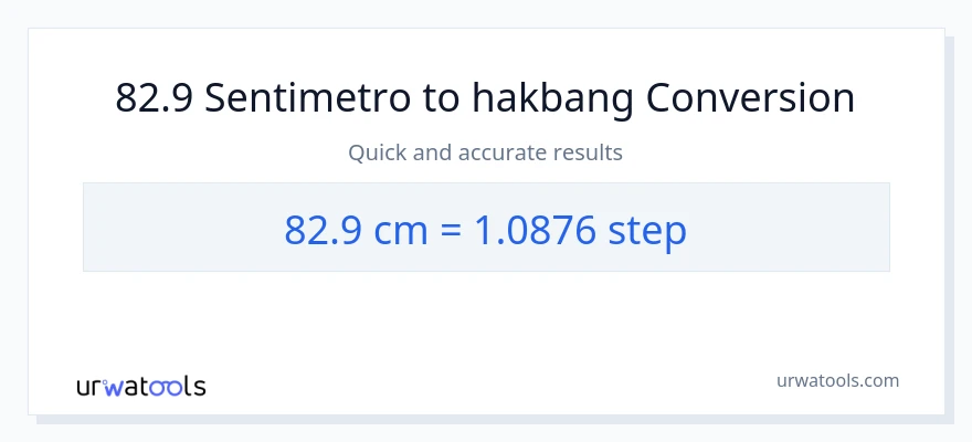 82.9 Mga Sentimetro patungong mga hakbang na conversion