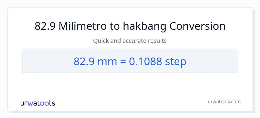 82.9 milimetro patungong mga hakbang na conversion