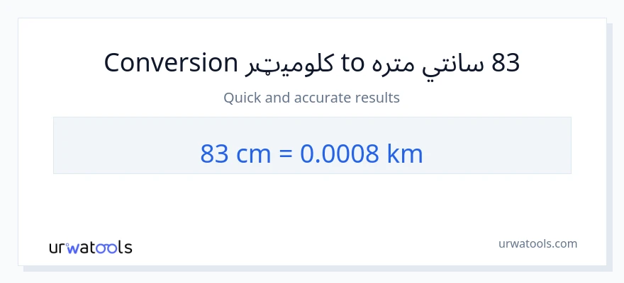 83 سانتي متره ته کیلومتره بدلون