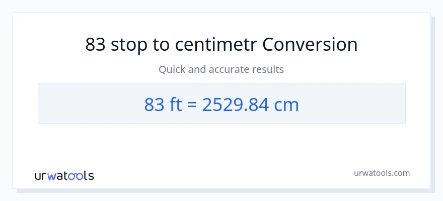 Konverze z Nohy na Centimetry: 83