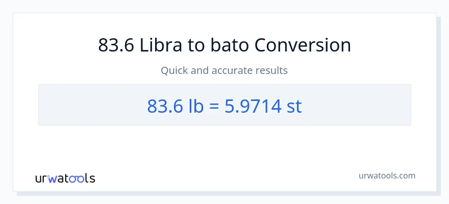 83.6 Lbs patungong Mga bato na conversion