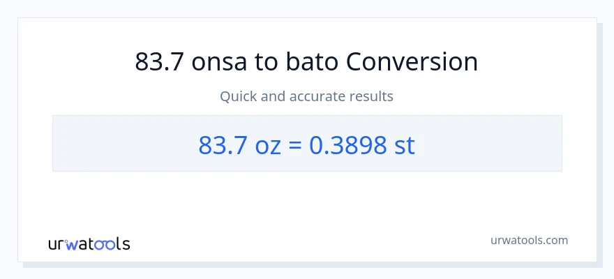 83.7 Mga onsa patungong Mga bato na conversion