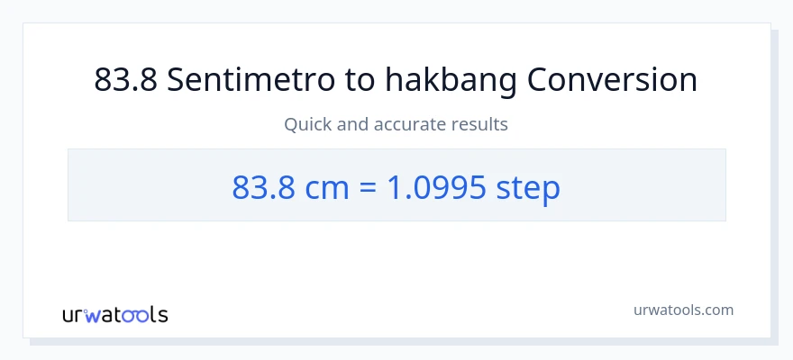 83.8 Mga Sentimetro patungong mga hakbang na conversion