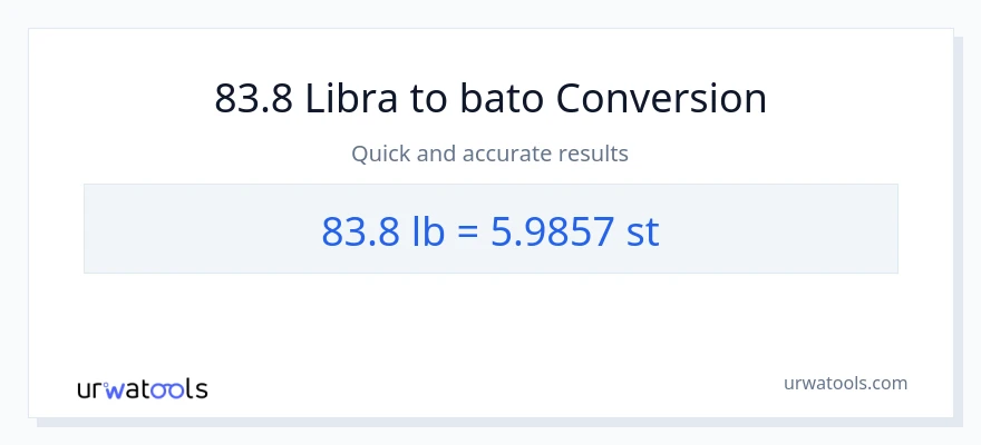 83.8 Lbs patungong Mga bato na conversion