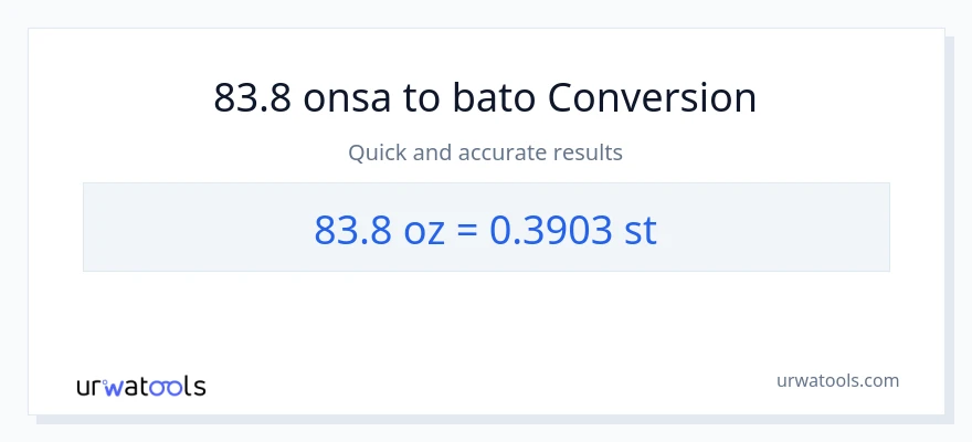 83.8 Mga onsa patungong Mga bato na conversion