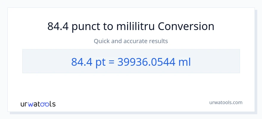 Conversie 84.4 Pints la mililitri